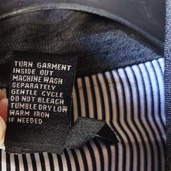 Sandro Sportswear Dark Chambray Jacket Blazer Double Breasted Size Large - Picture 8 of 8